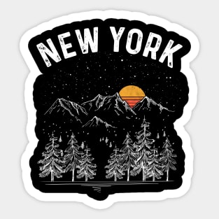 Vintage Retro New York State Sticker